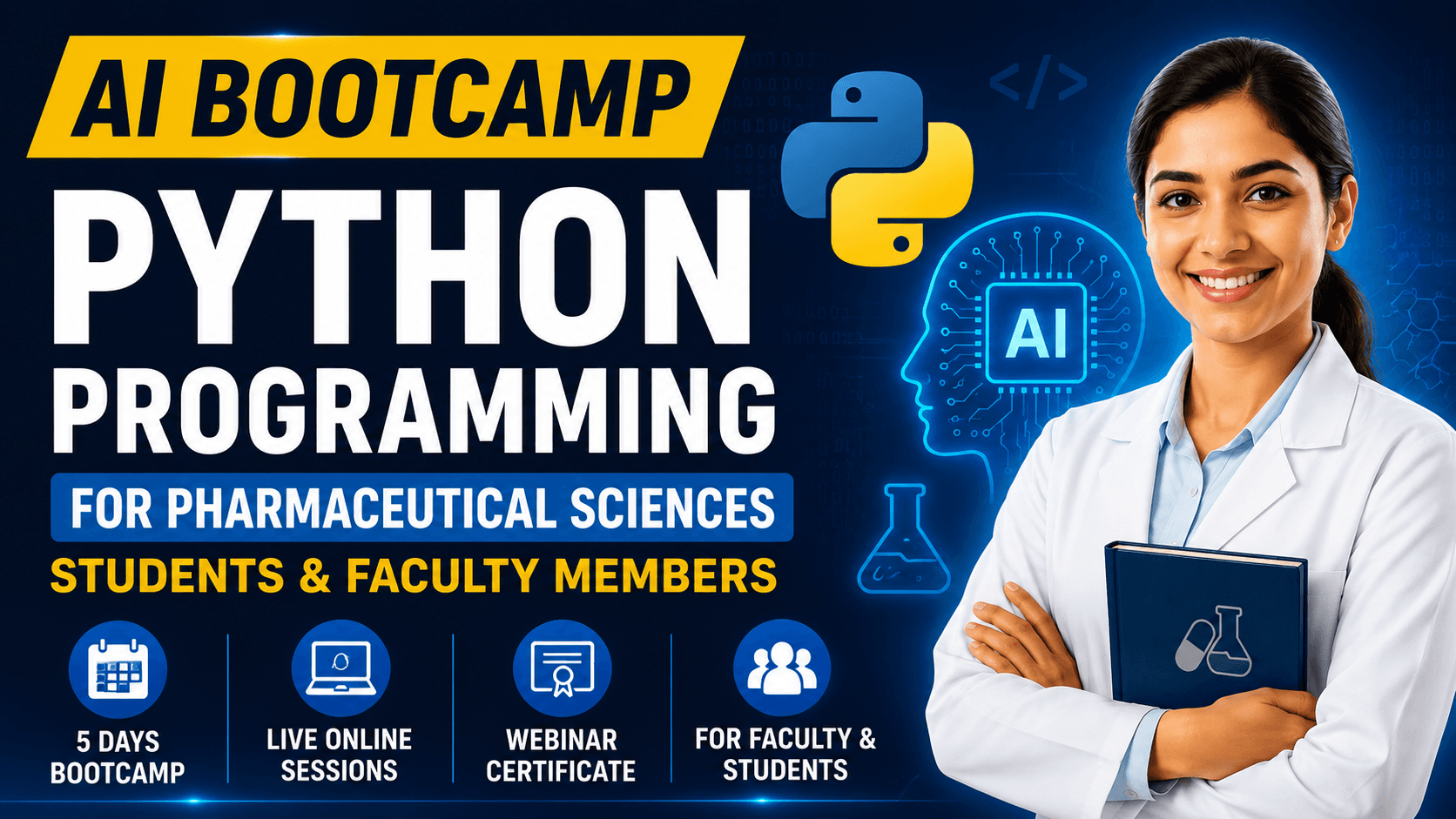 Artificial Intelligence and Python Programming for Pharmaceutical Sciences (AI Bootcamp)